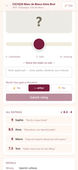 Prost! Wine Tasting Tracker screenshot 1