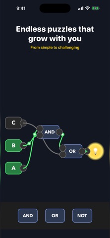 Logic Gates Puzzle iPhone screenshot