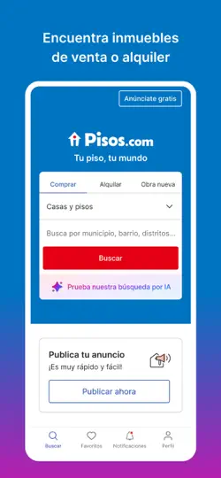 Captura de pantalla de Pisos.com en iPhone 1