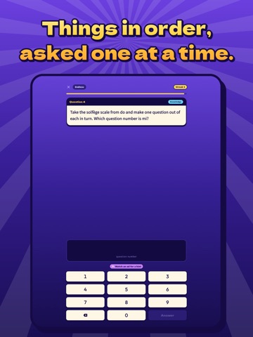 What Number? Order Quiz iPad screenshot