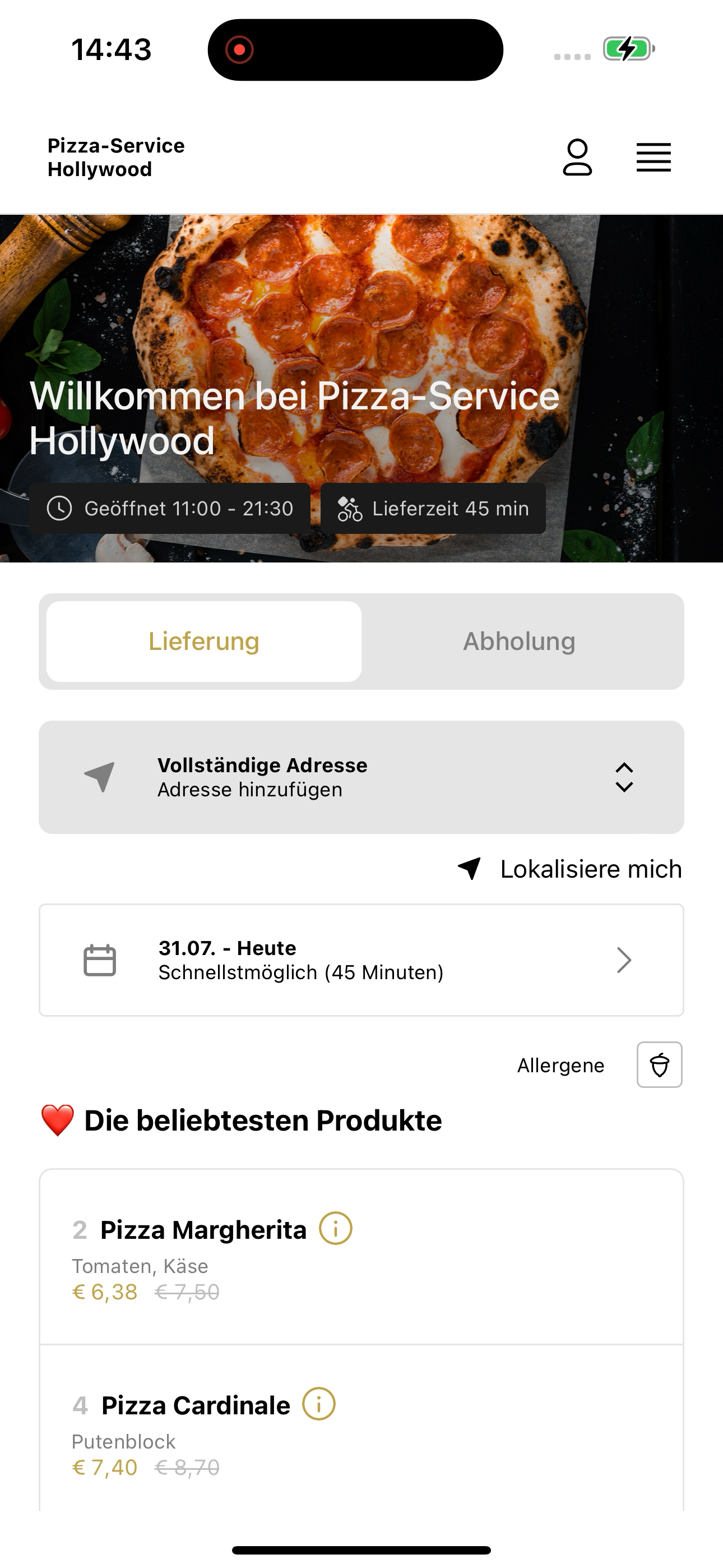 Pizza-Service Hollywood AT screenshot 3