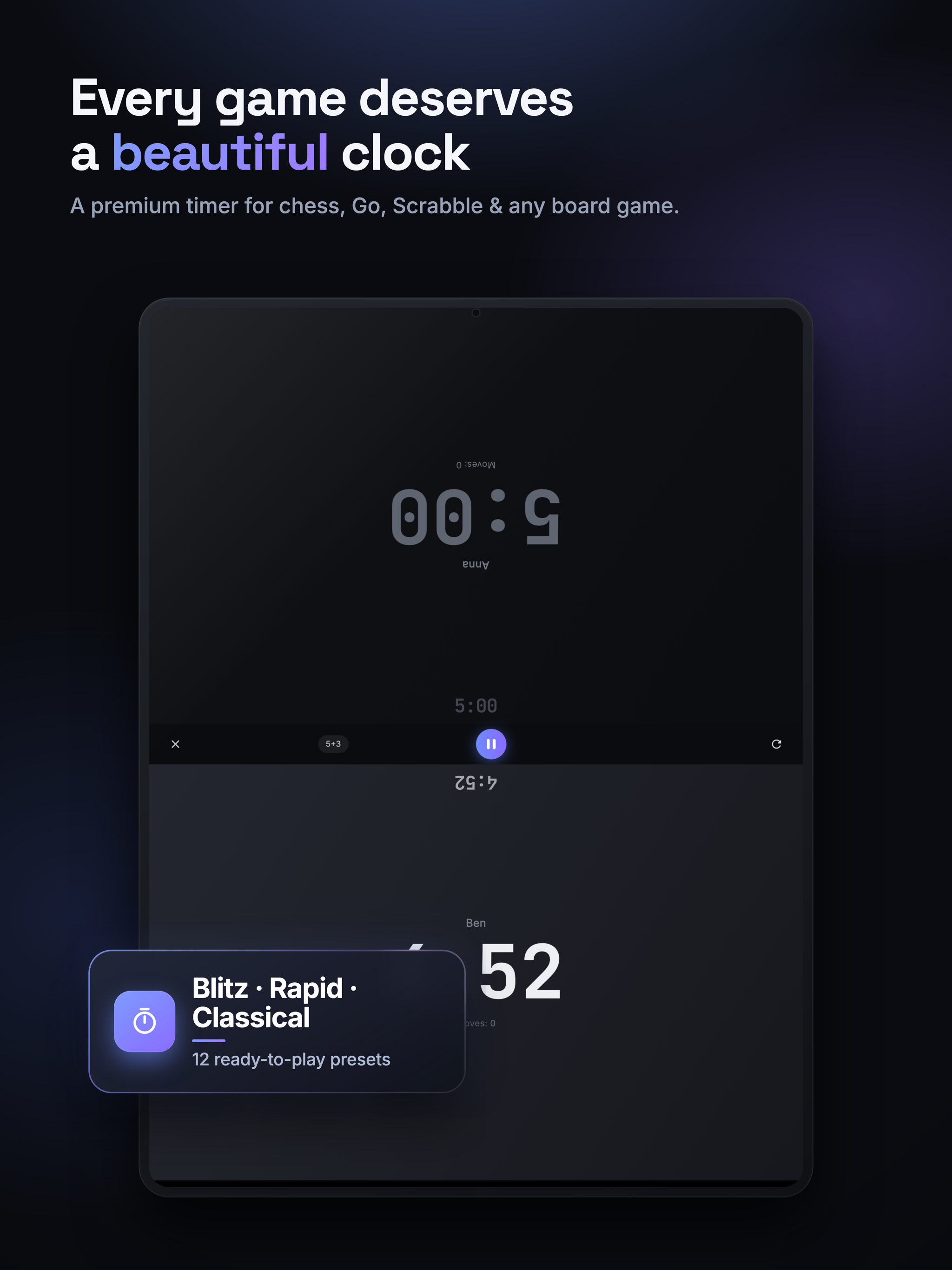 Chess Clock – Board Game Timer screenshot 7