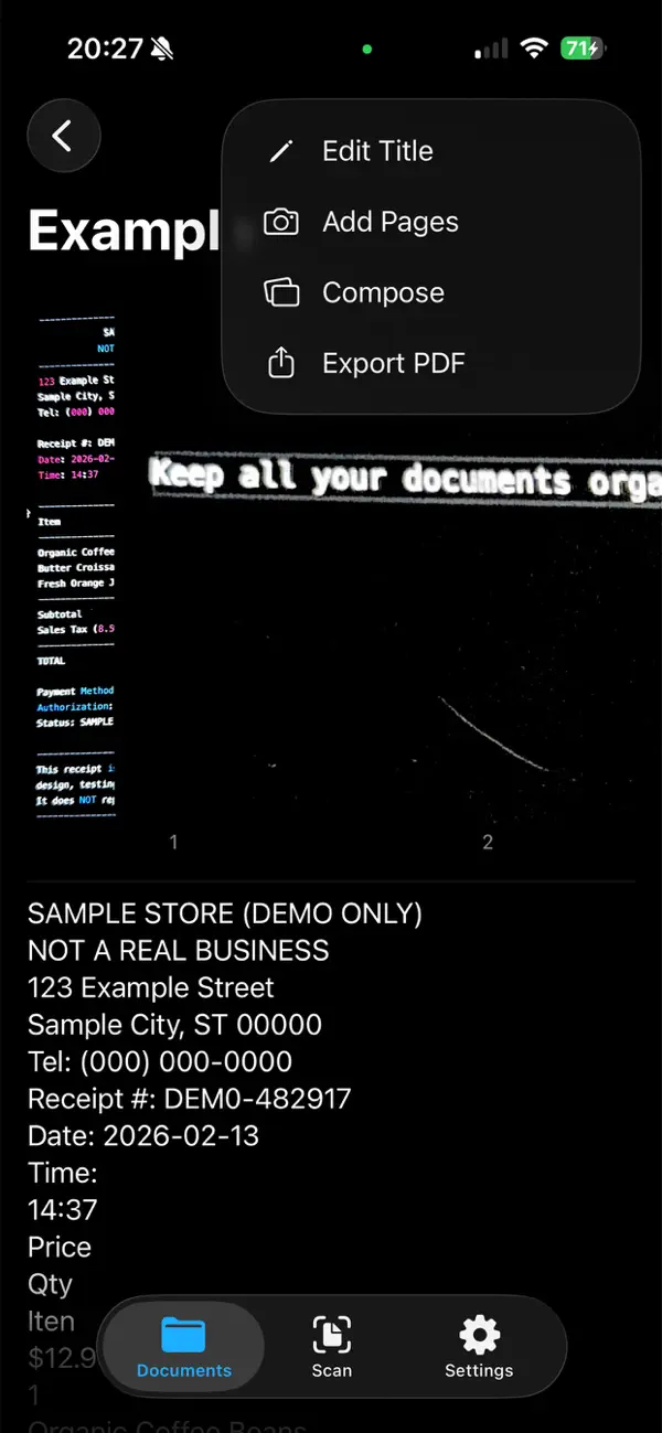 #4. Document Scanner App (iOS) Ved: Jose Gerardo Palma Duran