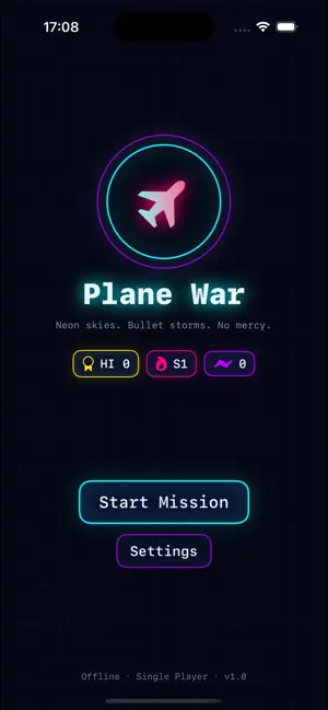 Neon Plane Battle Pro screenshot 4