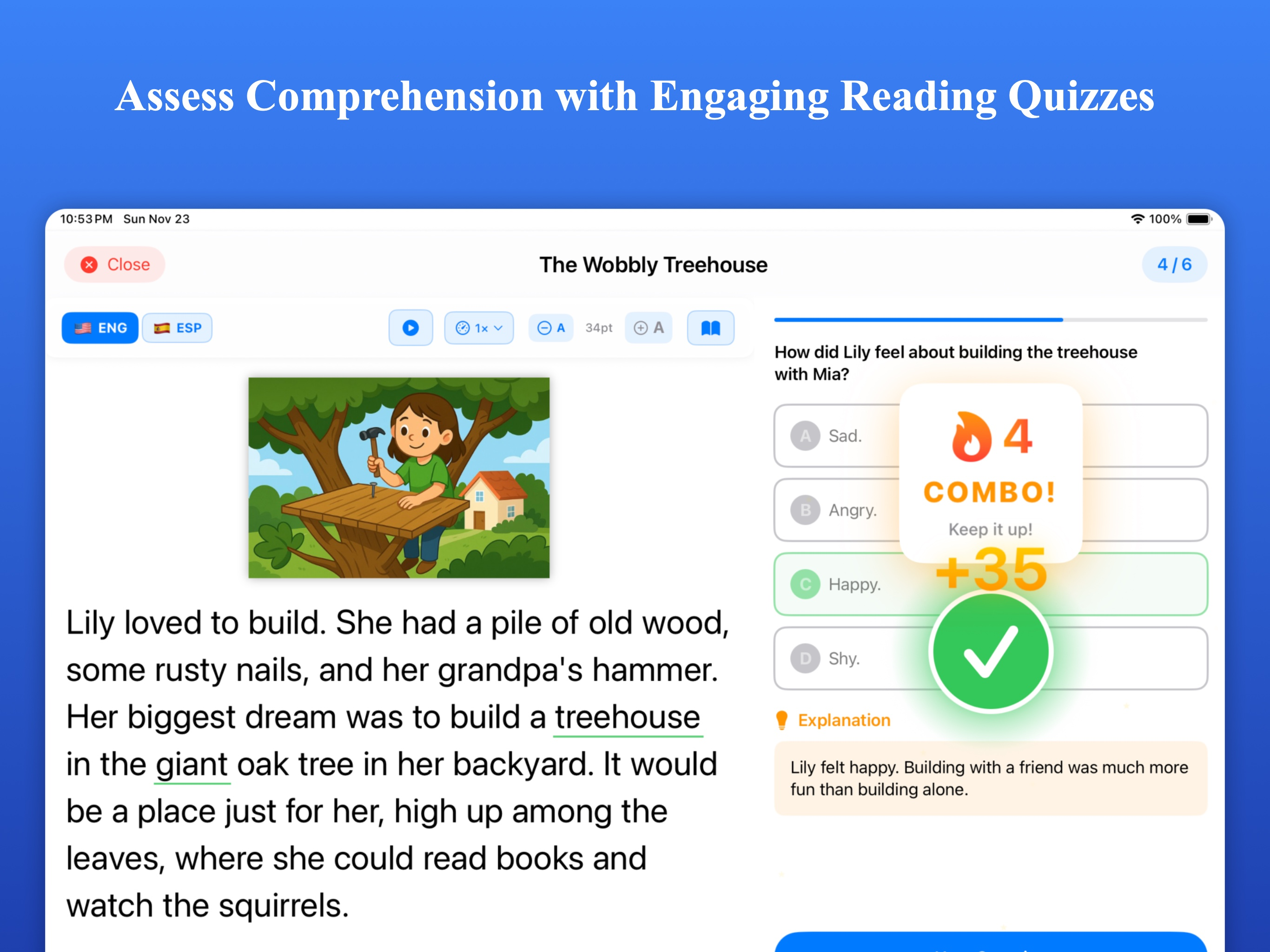 Reading Comprehension Grade 3 screenshot 5