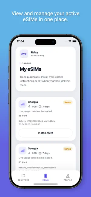 Ayo: eSim Travel & Internet screenshot 1