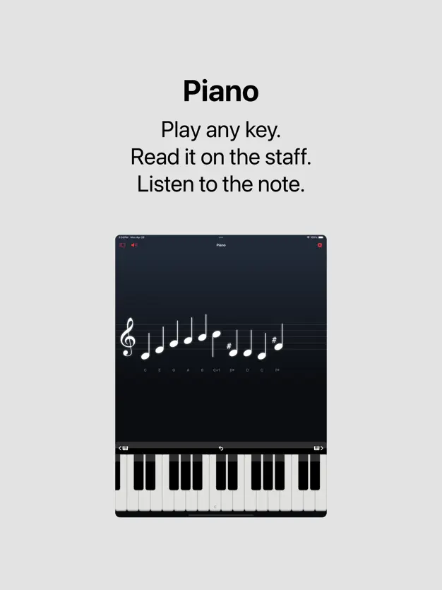 App screenshot for Nota - Music tool for piano