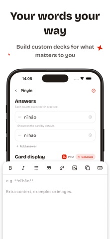 Jiyi: Chinese Hanzi Pinyin HSK iPhone screenshot