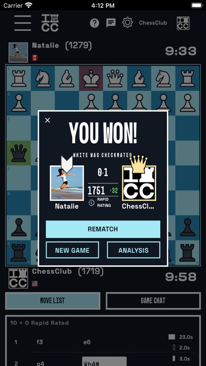 Chess at ICC, play & learn