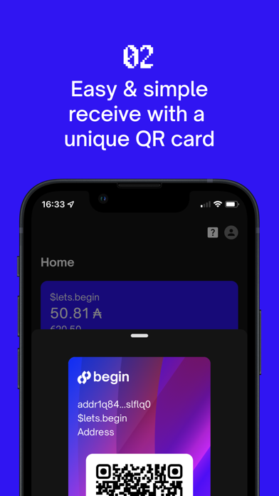 Begin: Bitcoin Cardano Wallet Screenshot