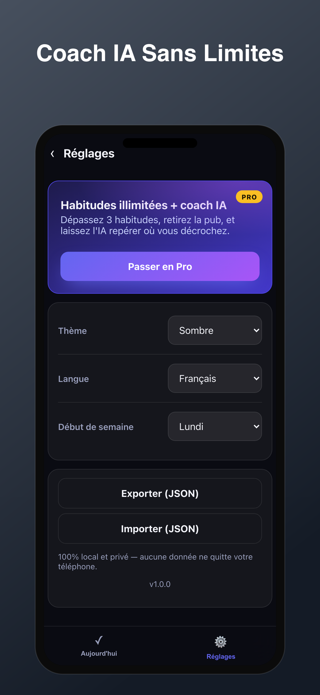 Tempo — Suivi d'habitudes screenshot 4