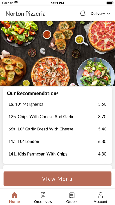 Norton Pizzeria. Screenshot