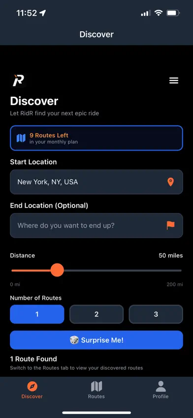 RidR_Routes screenshot 1