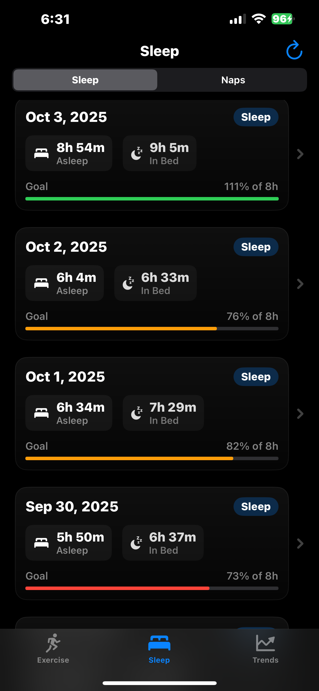 Health Trends Activity+Sleep screenshot 4