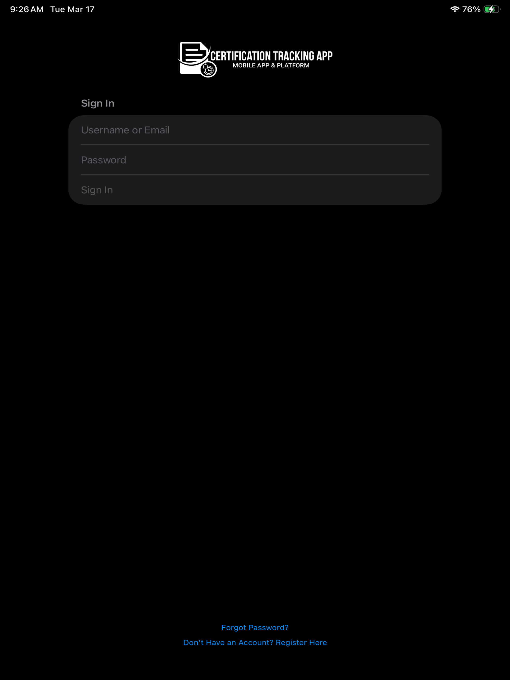Certification Tracking screenshot 7