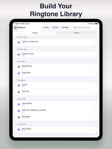 Ringaroo - Ringtone Maker iPad screenshot
