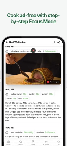 Recipio - Video to Recipe AI iPhone screenshot