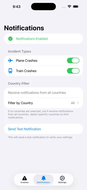 Plane and Train Crash Tracker iPhone screenshot 2