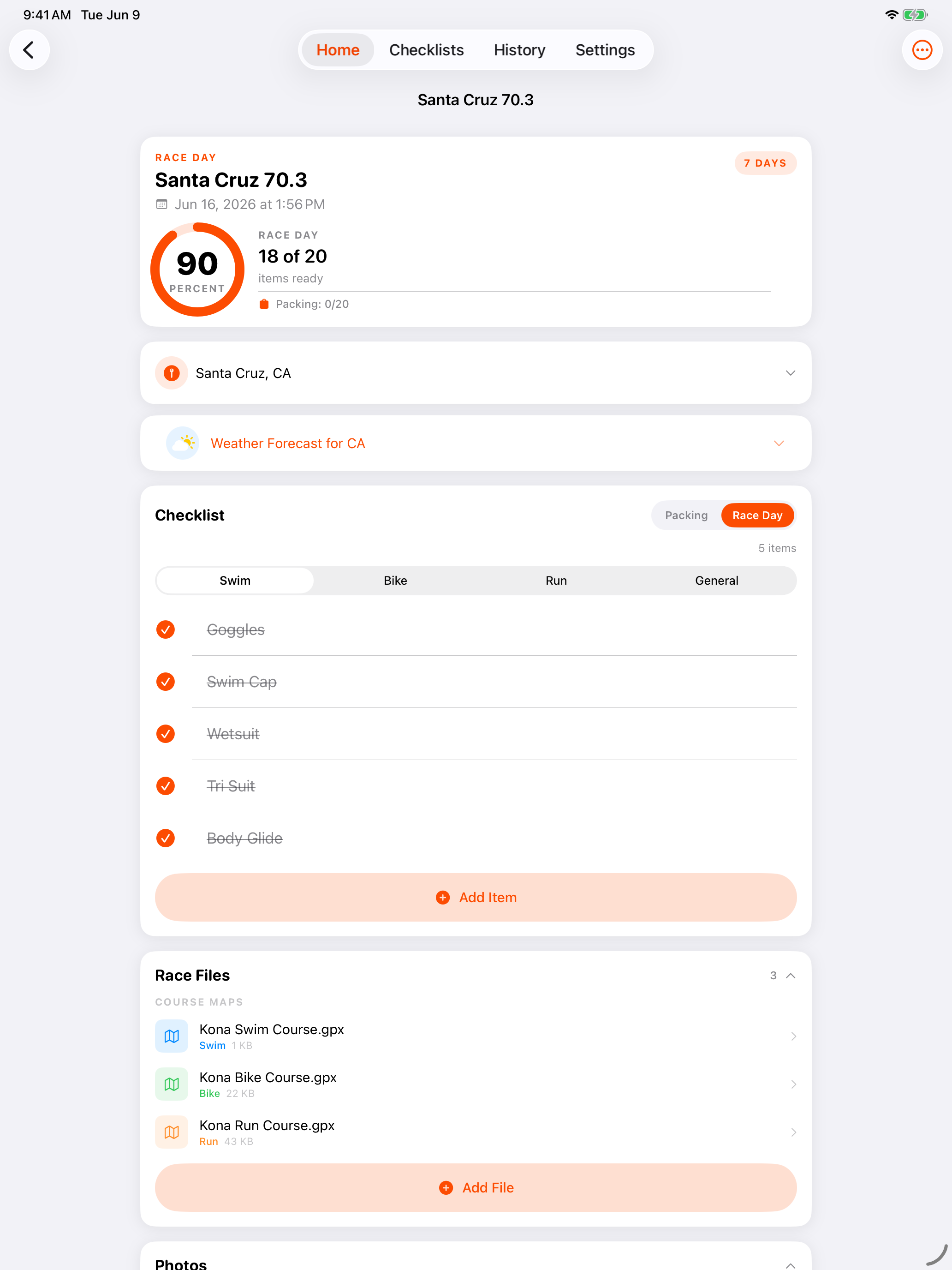 Triathlon Race Day Checklist screenshot 9