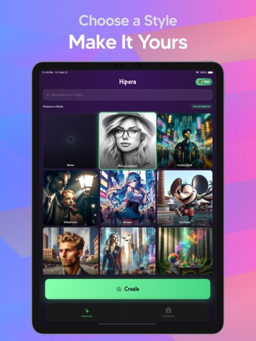 AI Image Generator: Hipera iPad screenshot