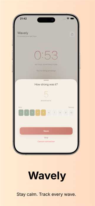 Contraction Timer – Wavely Screenshot 1 of 3