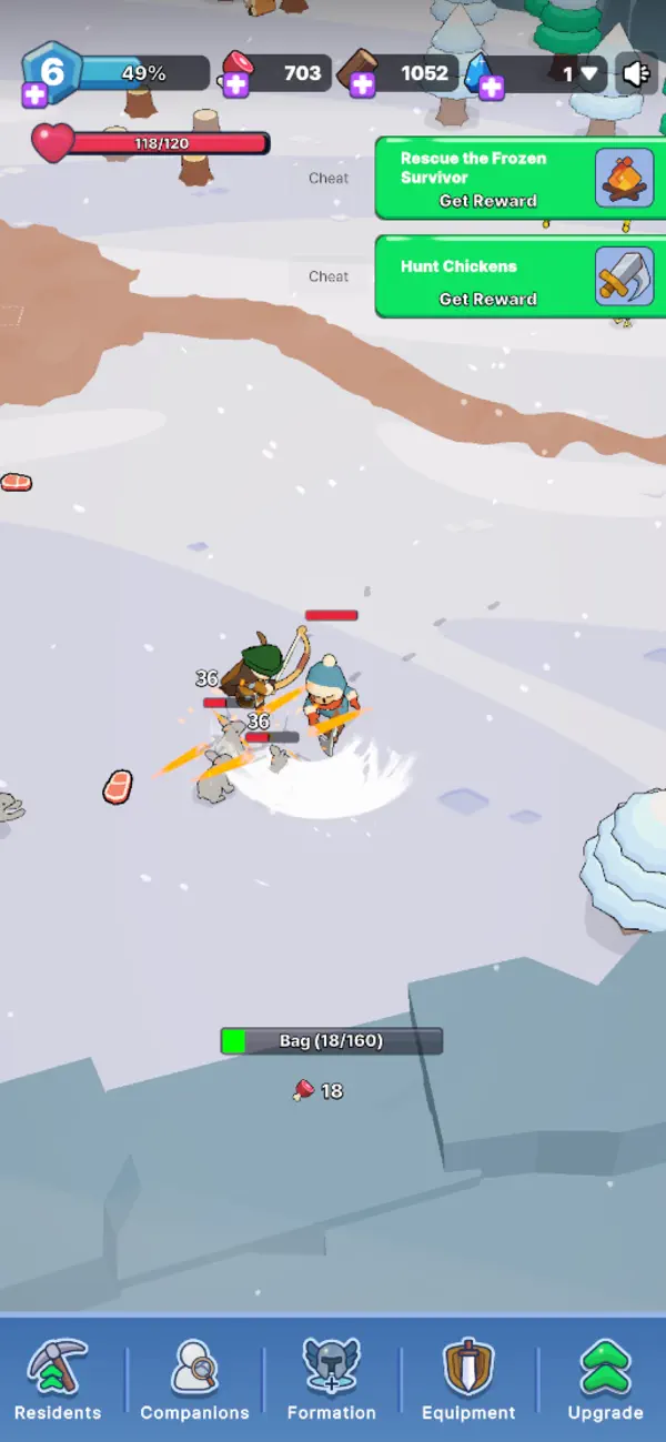 Frozia: Eternal Frontier iOS Mod IPA screenshot 4 - iOS game interface