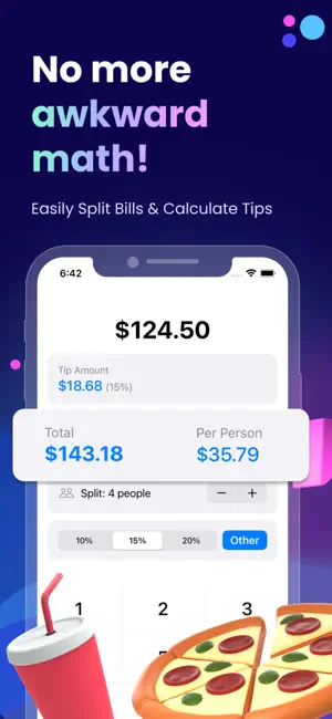 Tip Calculator, Split Bills screenshot 1
