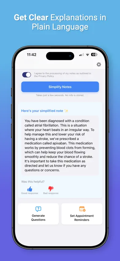 Patiently AI: Simplify Notes screenshot 4