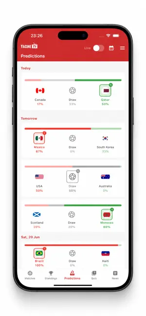 Yacine TV - Live scores iPhone screenshot 2