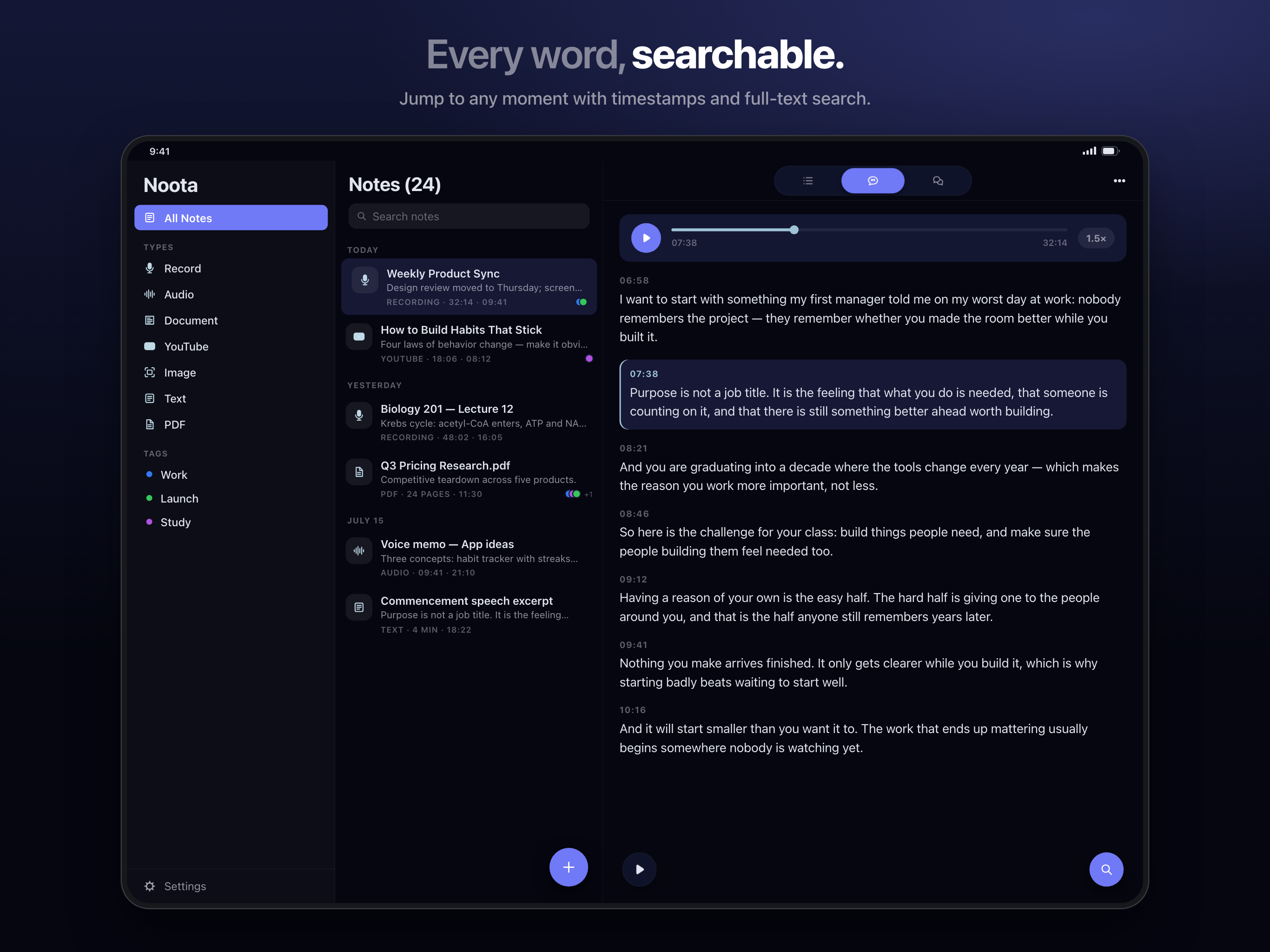 Noota: AI Note Taker & Memos screenshot 11