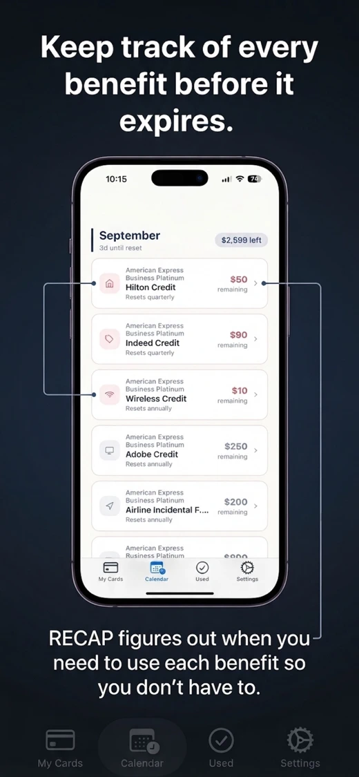 RECAP: Never Waste a Benefit screenshot 2