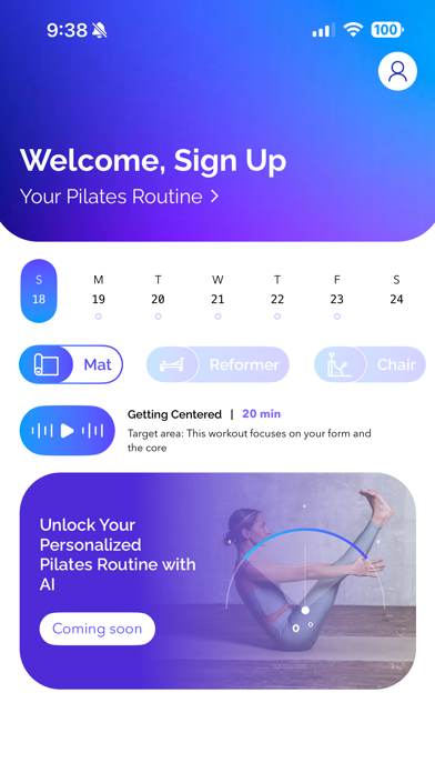 my Pilates App Screenshot