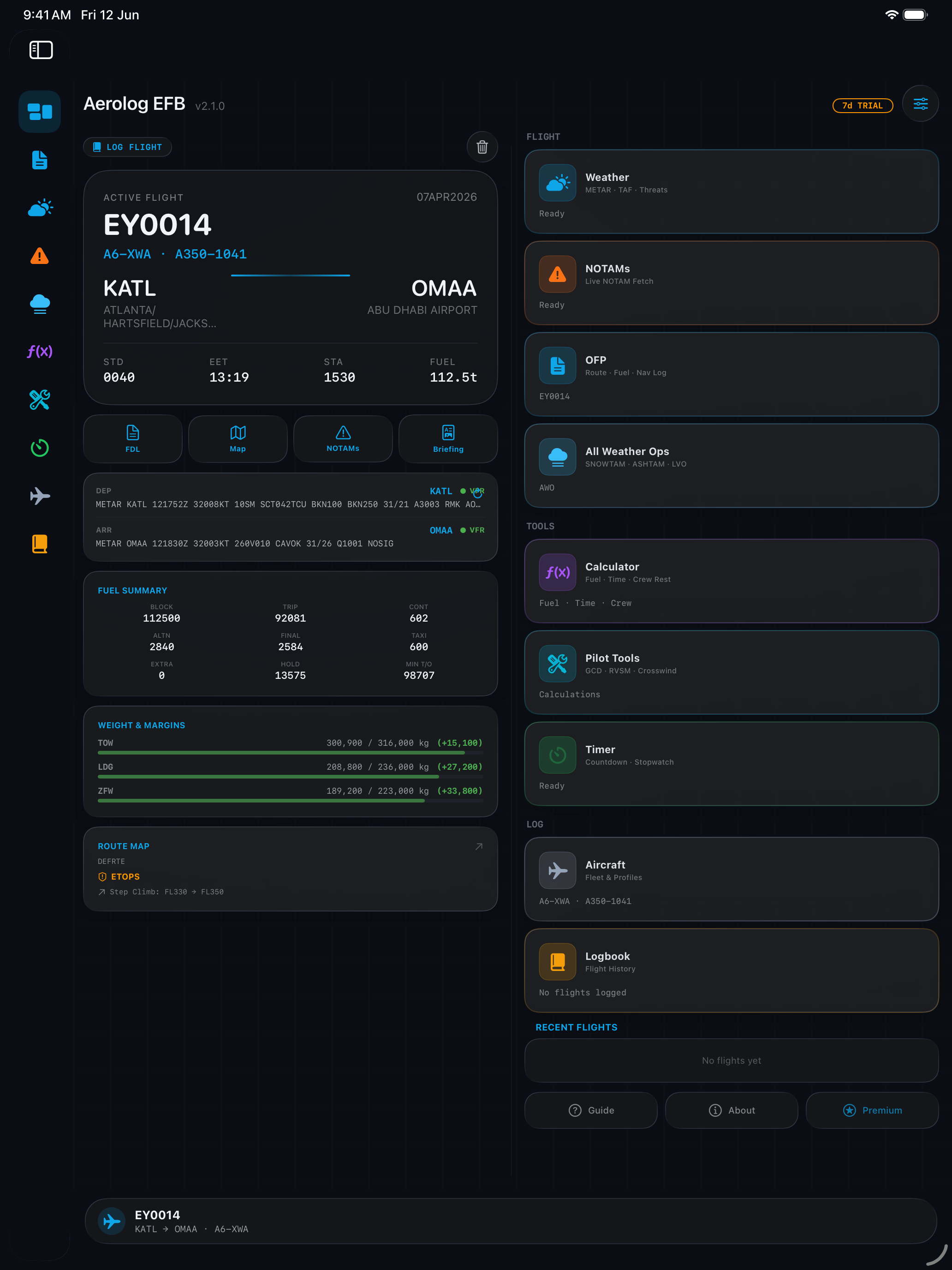 Aerolog EFB screenshot 7