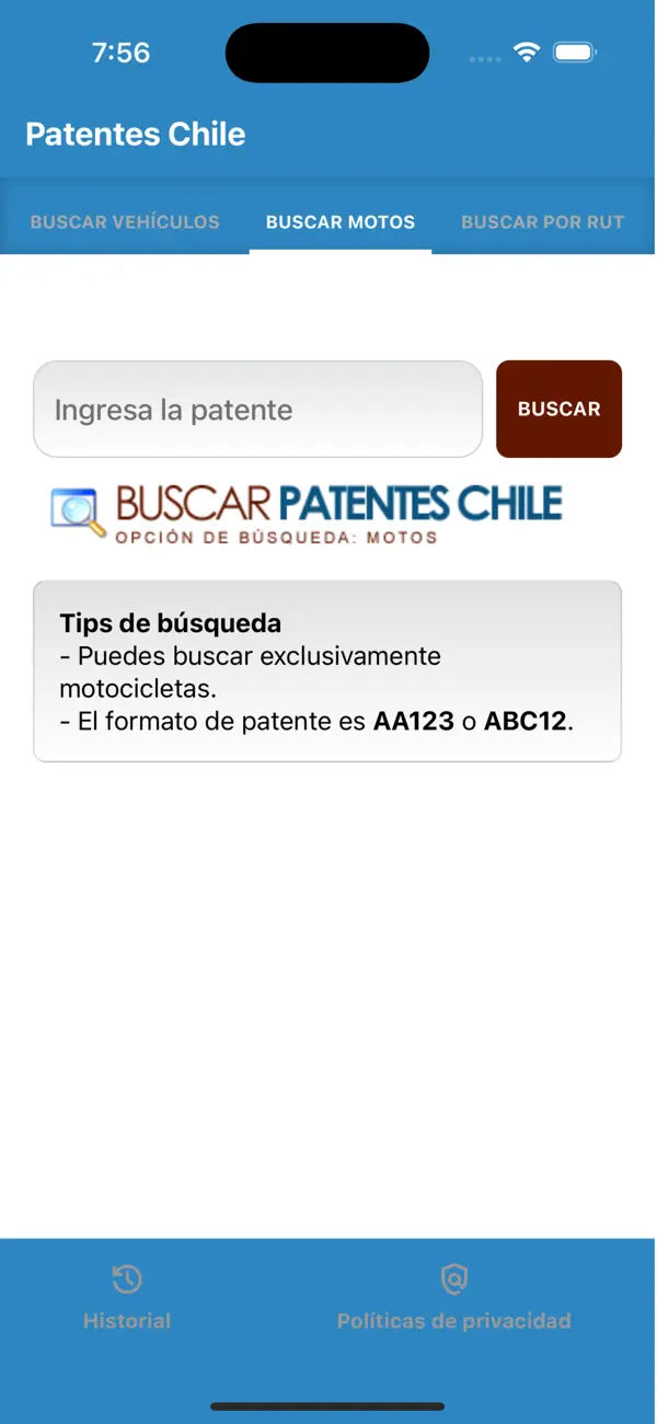 Screenshot #2 pour Buscar Patentes Chile