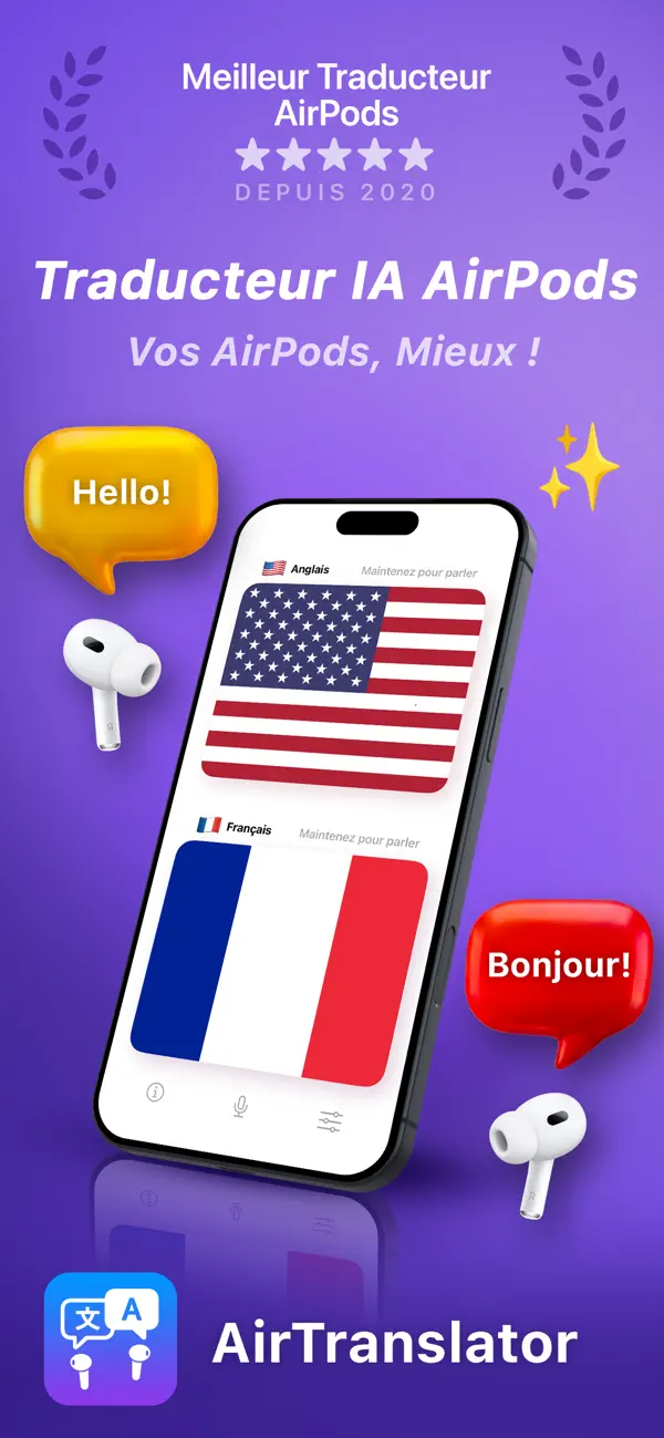 Screenshot #1 pour AirTranslator AirPod Translate