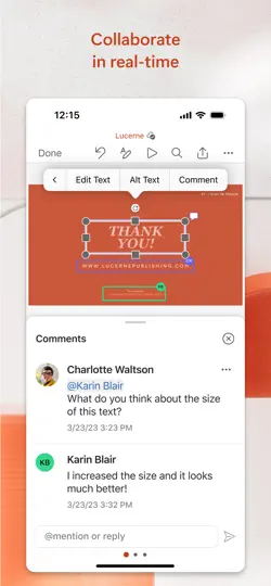 Microsoft PowerPoint iPhone Screenshot 7