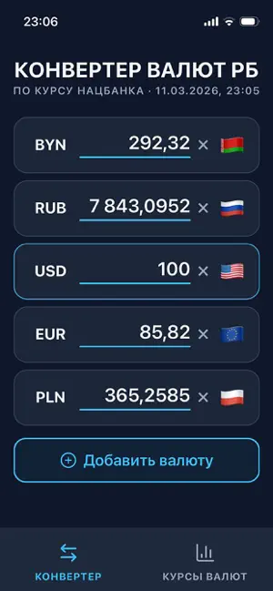 Конвертер валют РБ screenshot 2