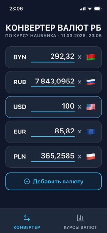 Конвертер валют РБ screenshot