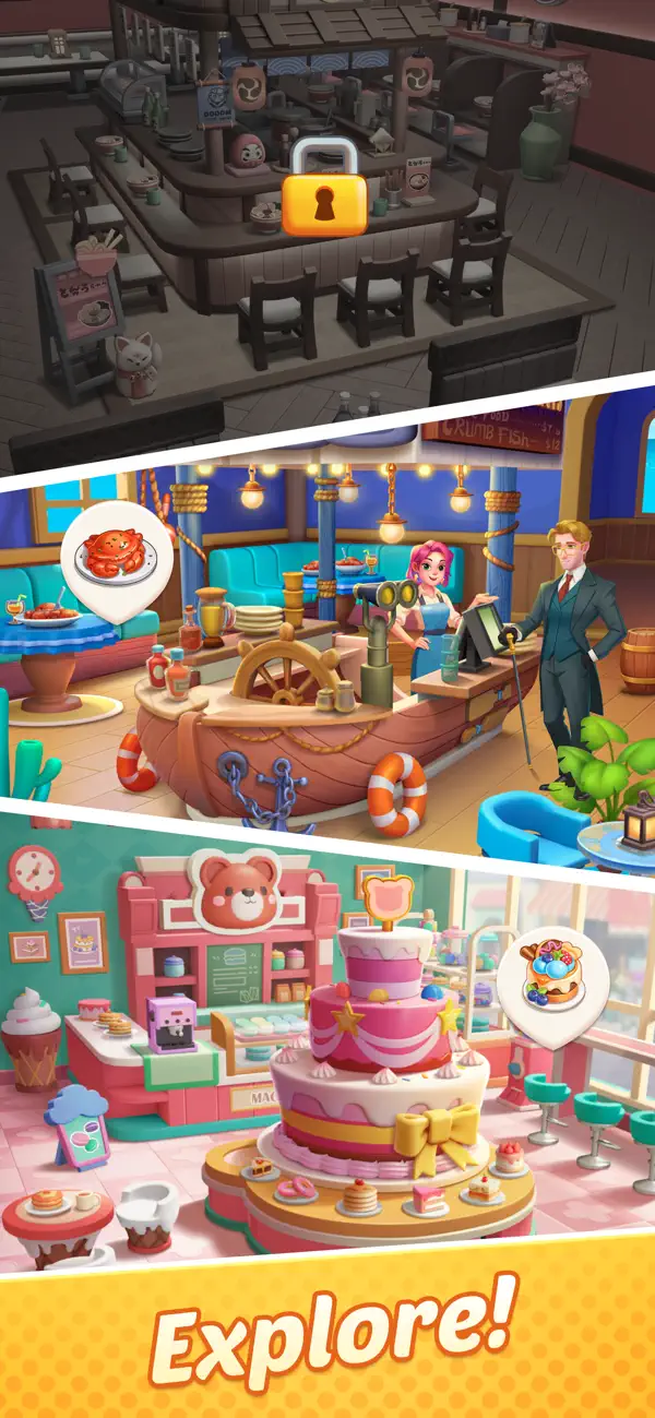 #3. Gossip Street: Merge & Cook (iOS) Von: Shanghai Zhenglang Technology Co., Ltd.