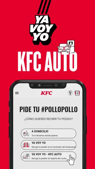 Captura de pantalla de KFC España #PolloPollo en iPhone 5