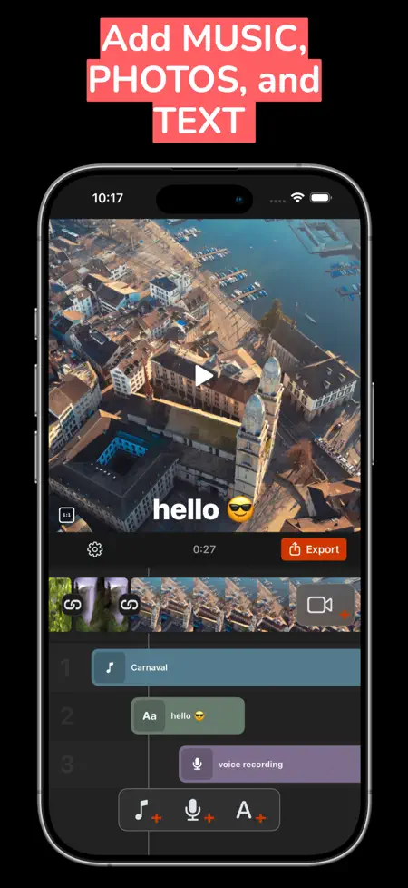 EZ Video Editor on iPhone — screenshot 1 of 10