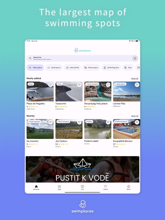 Swimplaces iPad screenshot 5 - Travel app