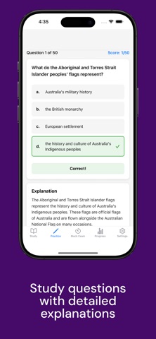 Australian Citizenship Exam app screenshot 3