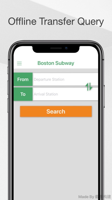 Boston Subway Guide iPhone screenshot 6 - Navigation app