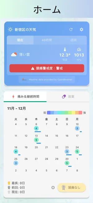 頭痛ノート screenshot 1