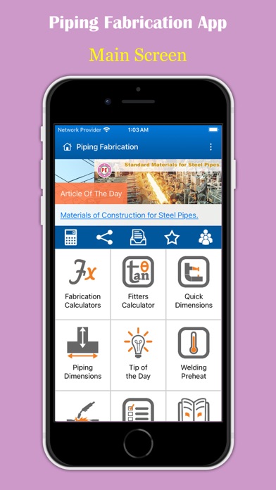 Piping Fabrication App Screenshot