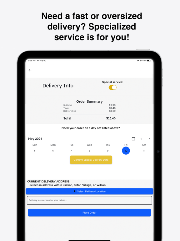 Argo Delivery iPad screenshot 5 - Shopping app
