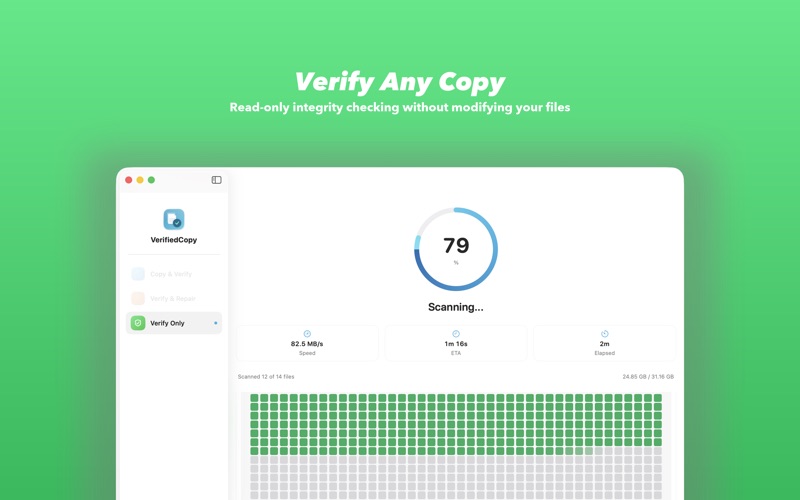 VerifiedCopy screenshot