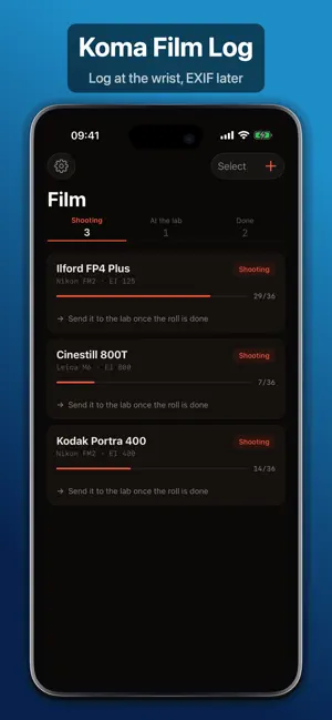 Koma Film Log screenshot 2