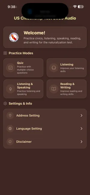 US Citizenship Test 2026 Audio screenshot 1